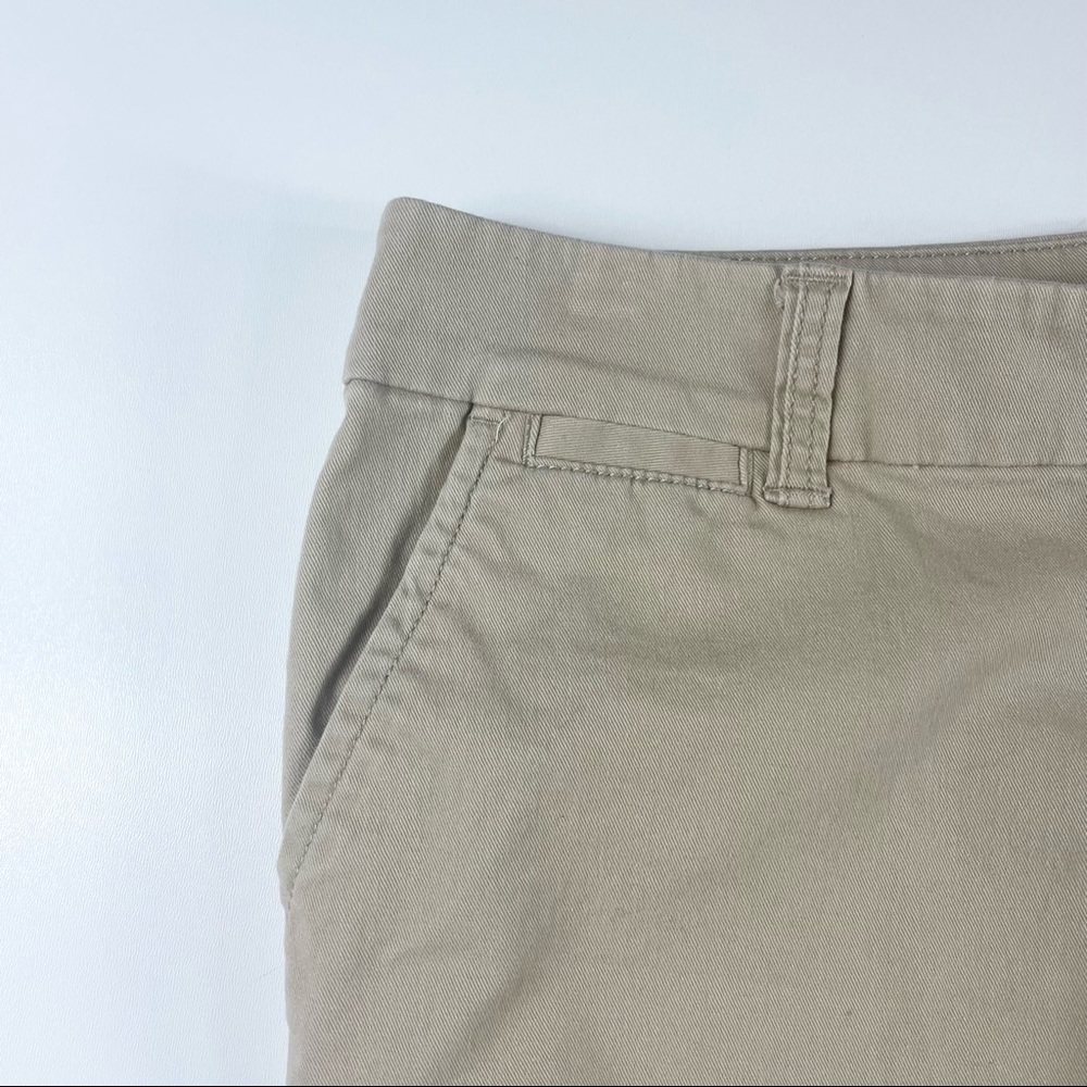 American Eagle Khaki Bermuda Stretch Shorts - Picture 2 of 10